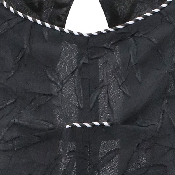 Crinkled Black Dress - Image 2