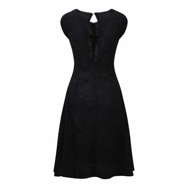 Crinkled Black Dress - Image 3