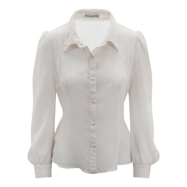 Chiffon long sleeve shops blouse