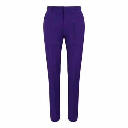 Mens violet slim fit twill trousers